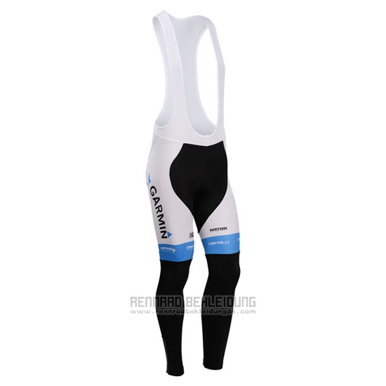 2014 Fahrradbekleidung Garmin Sharp Hellblau und Wei Trikot Langarm und Tragerhose - zum Schließen ins Bild klicken